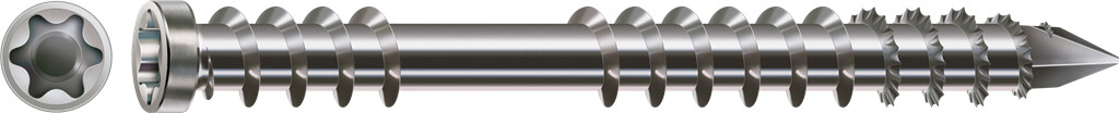 SPAX-D Zylinderkopf 5  X 60  A2 VE= 100 Stk. T-STAR plus 25 CUT-Spitze, Fixiergewinde