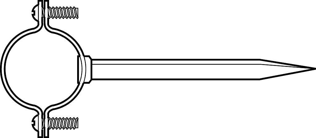 Stiftrohrschellen    3/8" verzinkt 80 mm lang