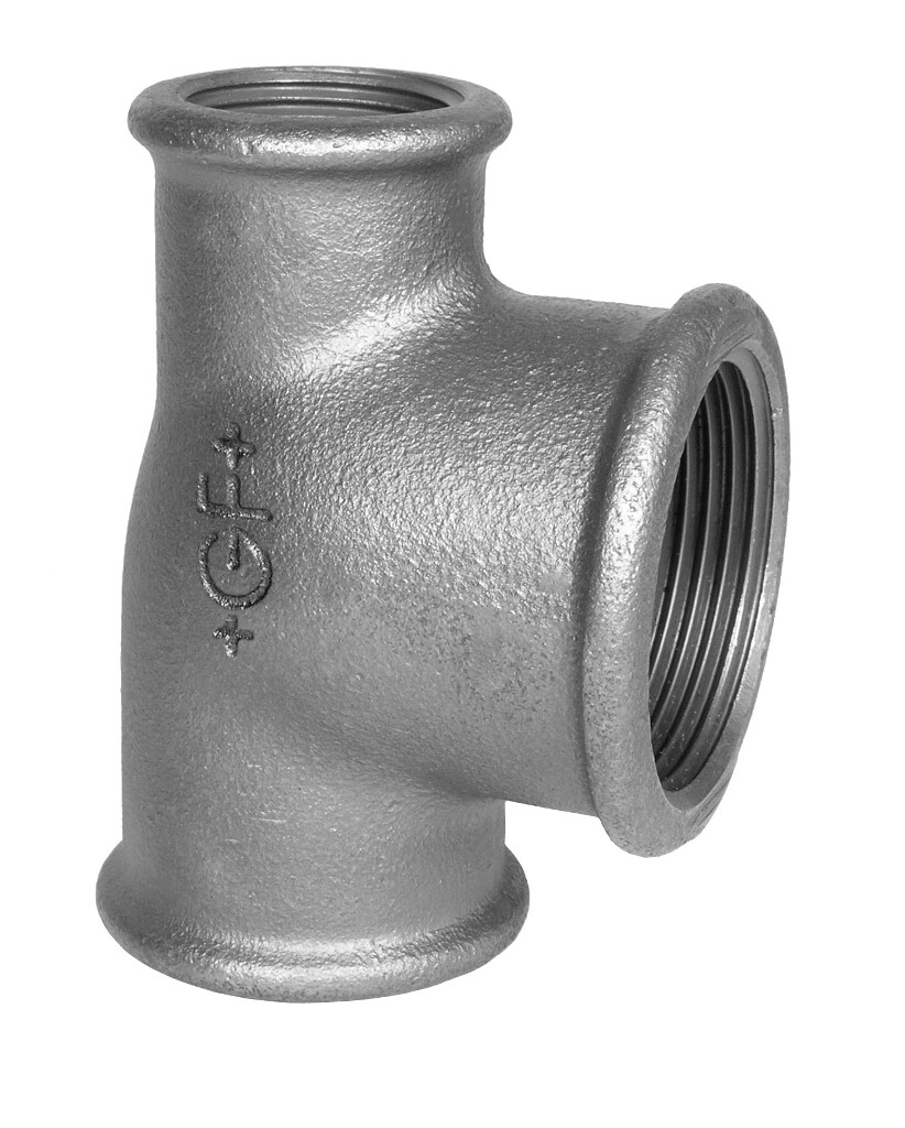 GF  130 T-Stück 1 x 11/4 x 3/4" schwarz