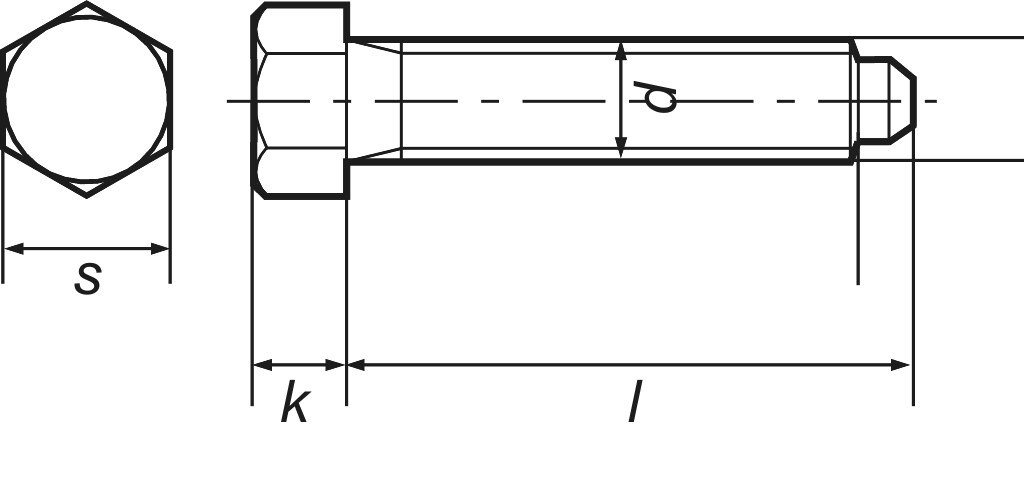 DIN 564  BM  12 x  45  8.8