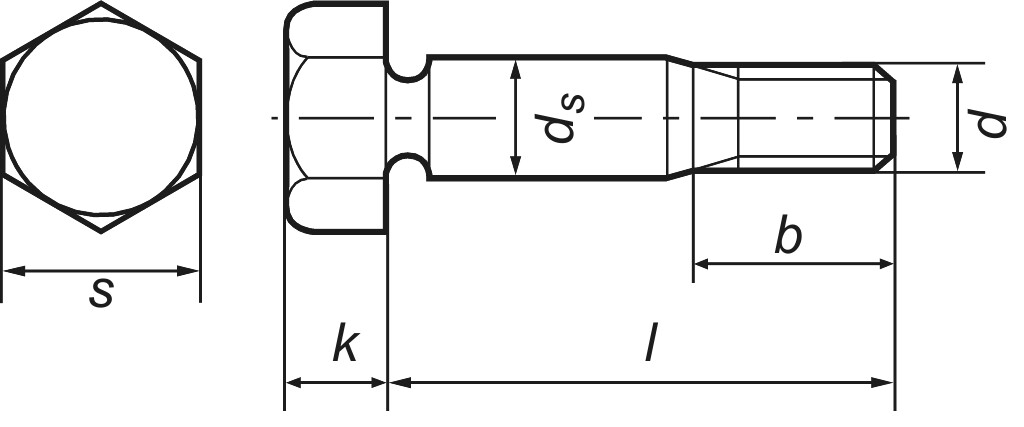 DIN 610  M 12k6 x  55  8.8