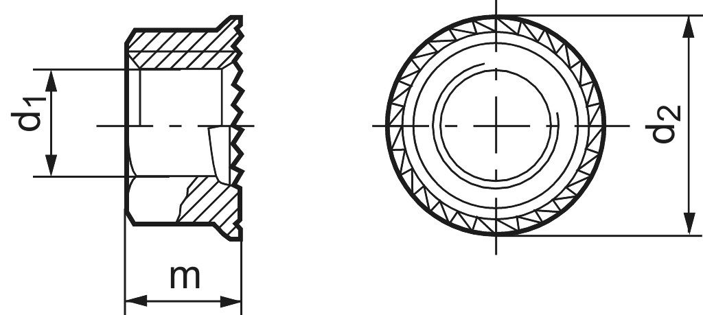 Verbus Tensilock Muttern   M 12 W196   Güte 10