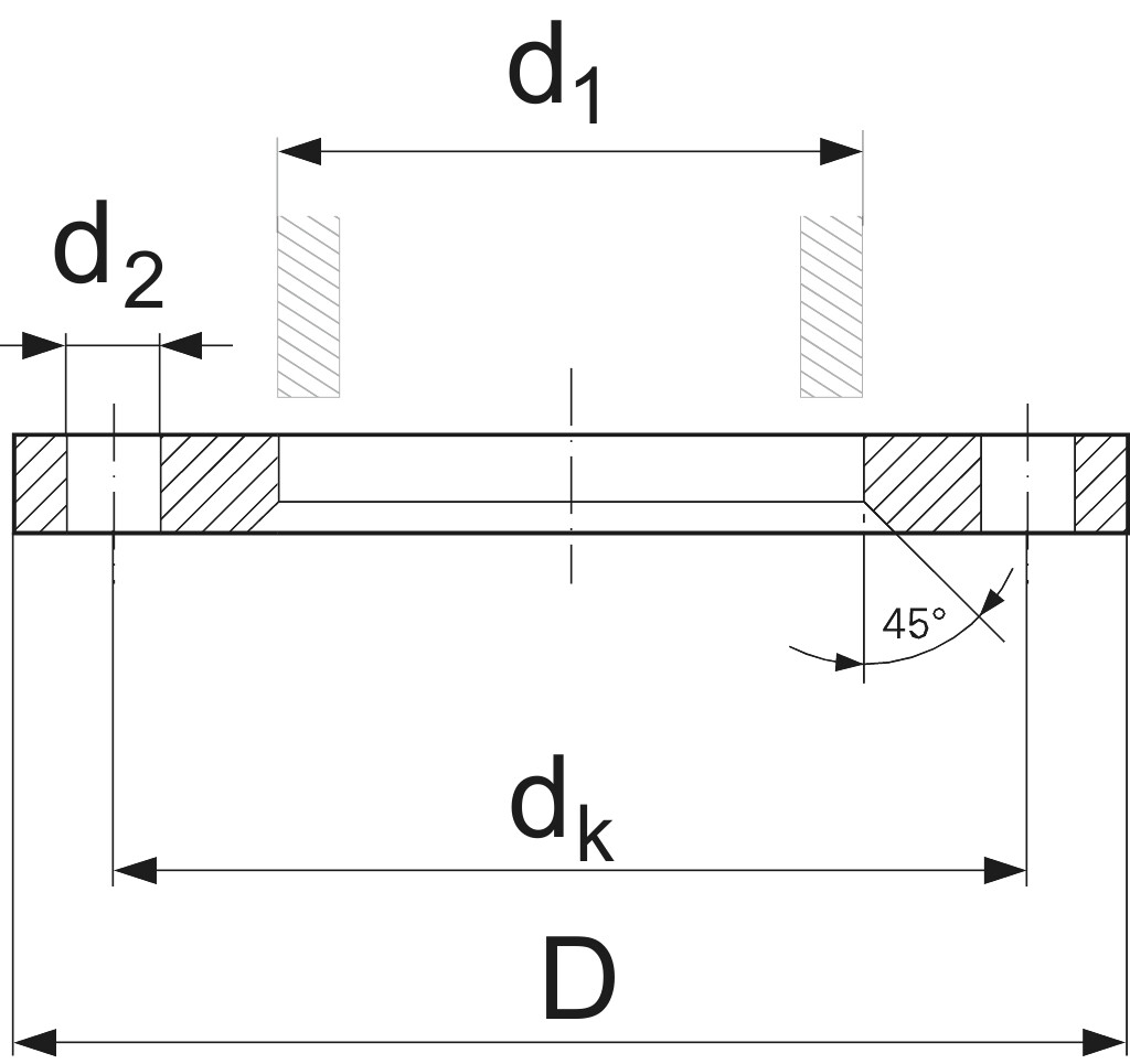 DIN 2642  F DN 300/ 323,9  aus ALU (GK-ALSi 12), epoxydharzbeschichtet