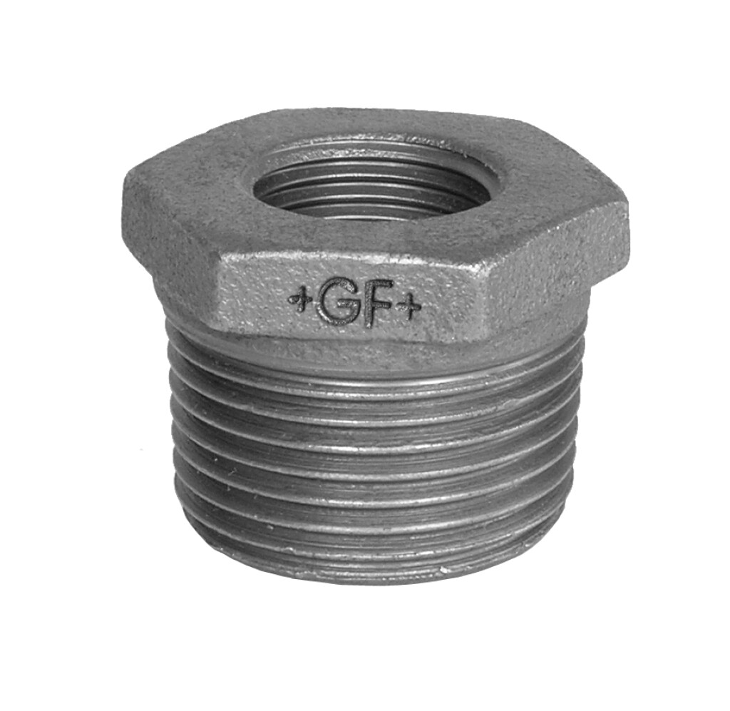 GF  241  Nippel   1/2" x   1/4" schwarz