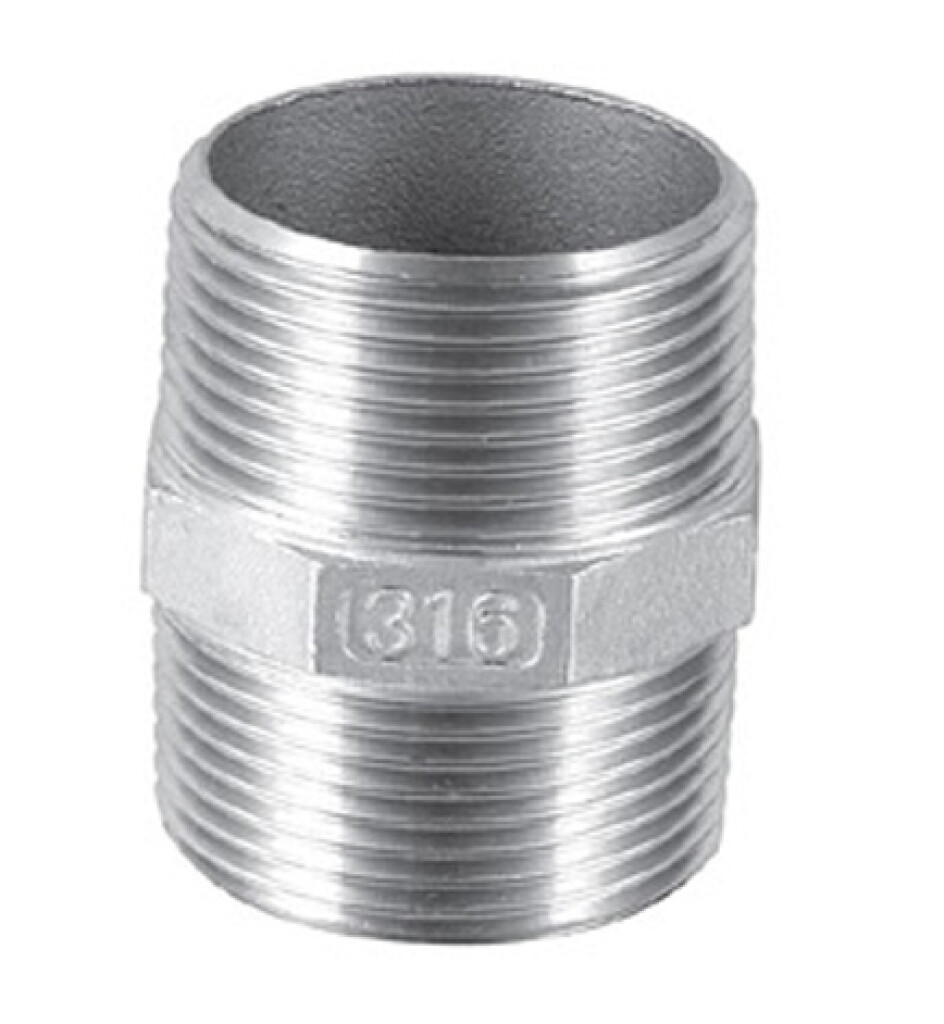 6-kt.-Doppelnippel    1/8" Edelstahl  A4