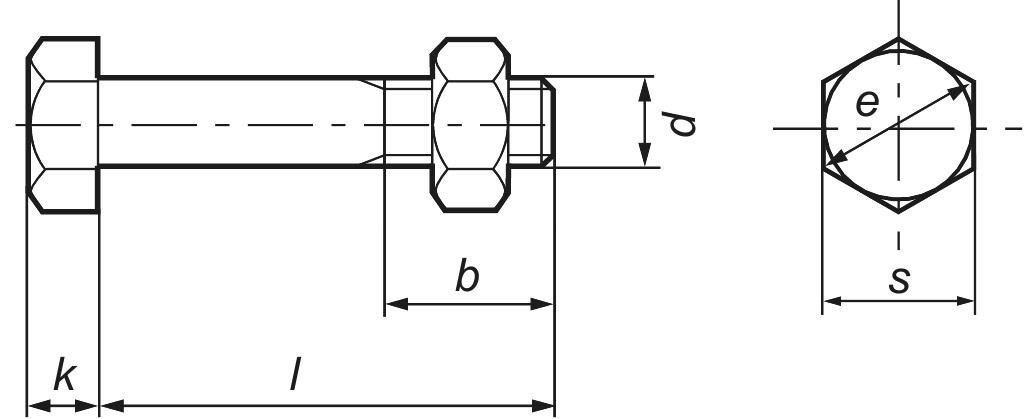 DIN 7990  M 16 x 125  Mu  4.6 feuerverzinkt
