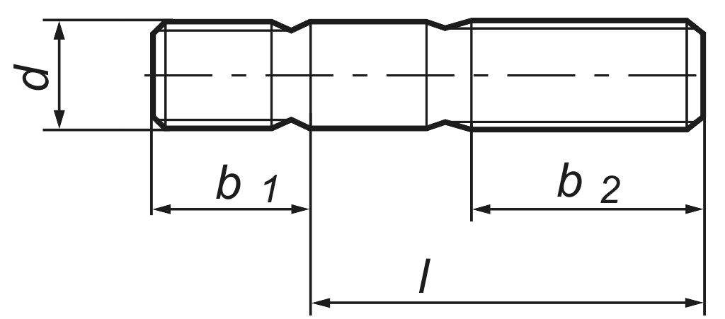 DIN 939  M 10 x  80  8.8