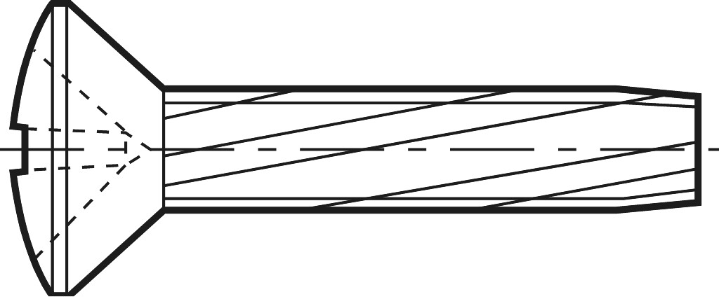 DIN 7516 EE  M 3 x 25  St (Kopf: nach DIN 966)