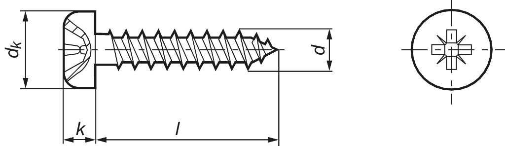 Spanpl.Schr. Pan-Head  5   x  50 verzinkt