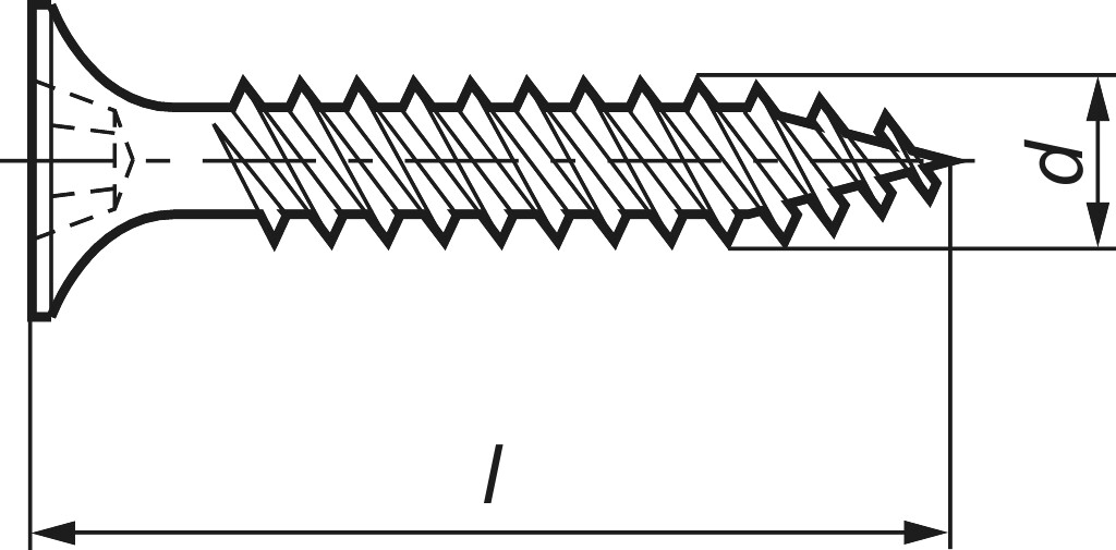 Schnellbauschrauben  3,9 x 55  St phosphatiert, Feingewinde