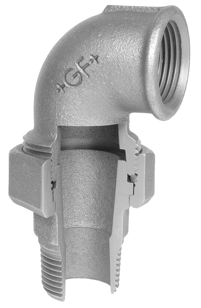 GF  98  Winkelver.    1/4" schwarz