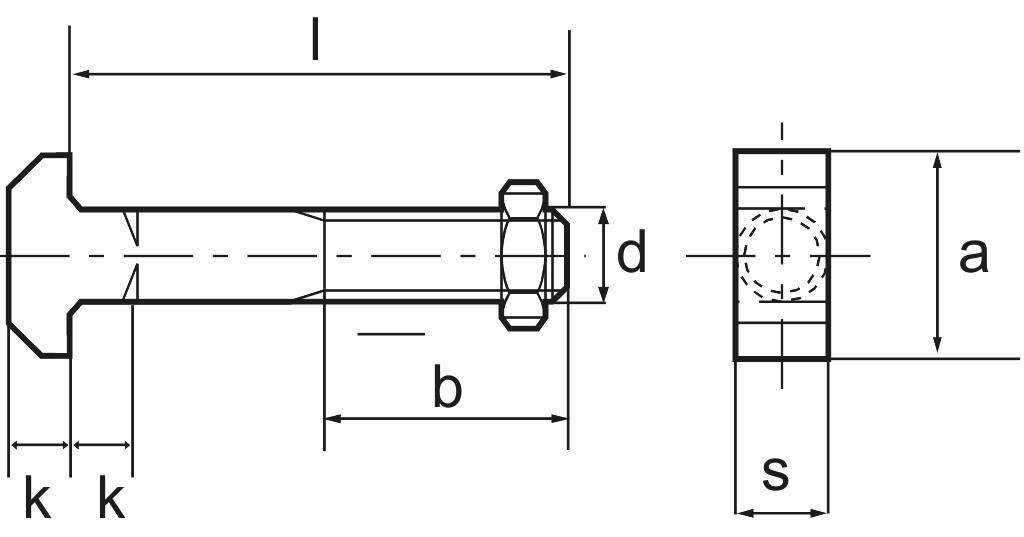 DIN 186  BM 16 X  90 MU 4.6