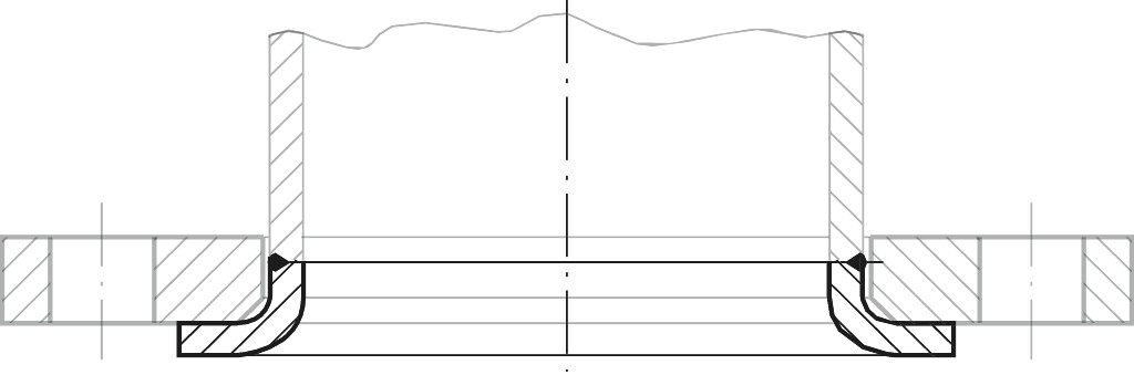 ähnl. DIN 2642 G 300/ 323,9 s1=3,6 1.4541 Bördel