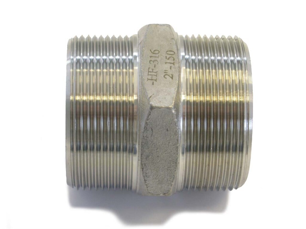 6-kt.-Doppelnippel  Nr. 34 DIN 2990 schwarz   1 1/2"