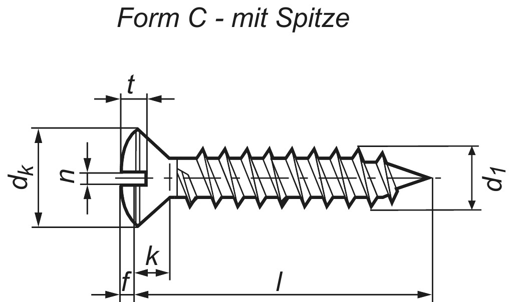DIN 7973 St 6,3 x 16   C verzinkt