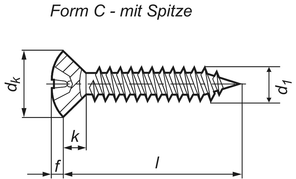 DIN 7983  2,9 x   9,5   C-H  A2