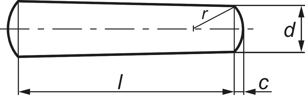 DIN 1  B  2,5 x 16   St