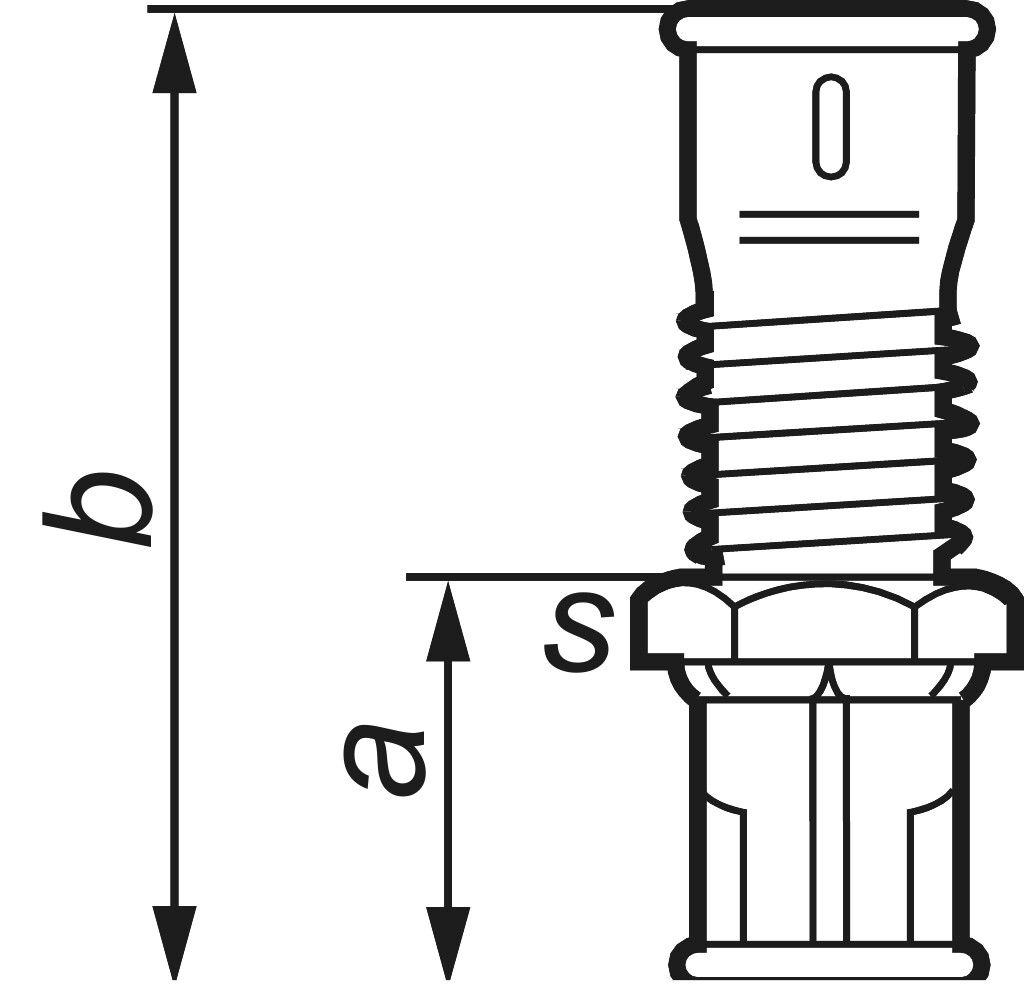 GF  537  Langgewindemuffe   3/4" verzinkt,  komplett