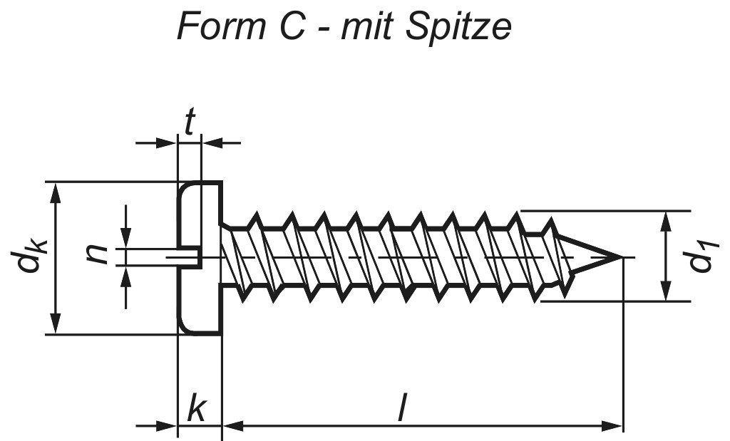 DIN 7971 St 2,9 x 19   C verzinkt